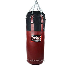 Twins HBNL-3 Nylon Heavy Bag Burgundy - Filled - FightstorePro