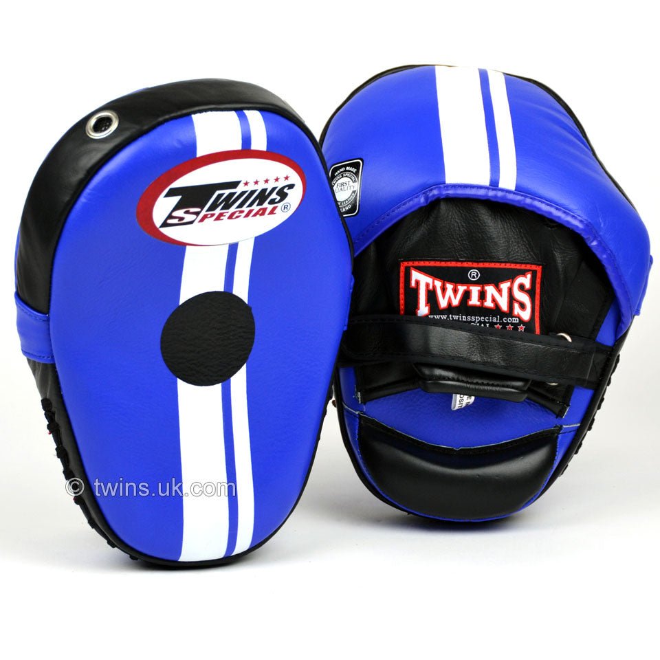 Twins PML-14 Classic Leather Focus Mitts Blue - FightstorePro