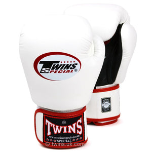 Twins Special BGVLA-2 Air Flow Boxing Gloves White/Black - FightstorePro