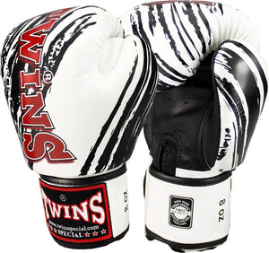 Twins Special FBGV-TW2 Boxing Gloves White/Black Claw - FightstorePro