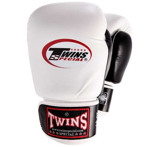 Twins Special Two Tone Boxing Gloves White - FightstorePro
