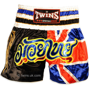 Twins TWS-850 UK Flag Muay Thai Shorts - FightstorePro