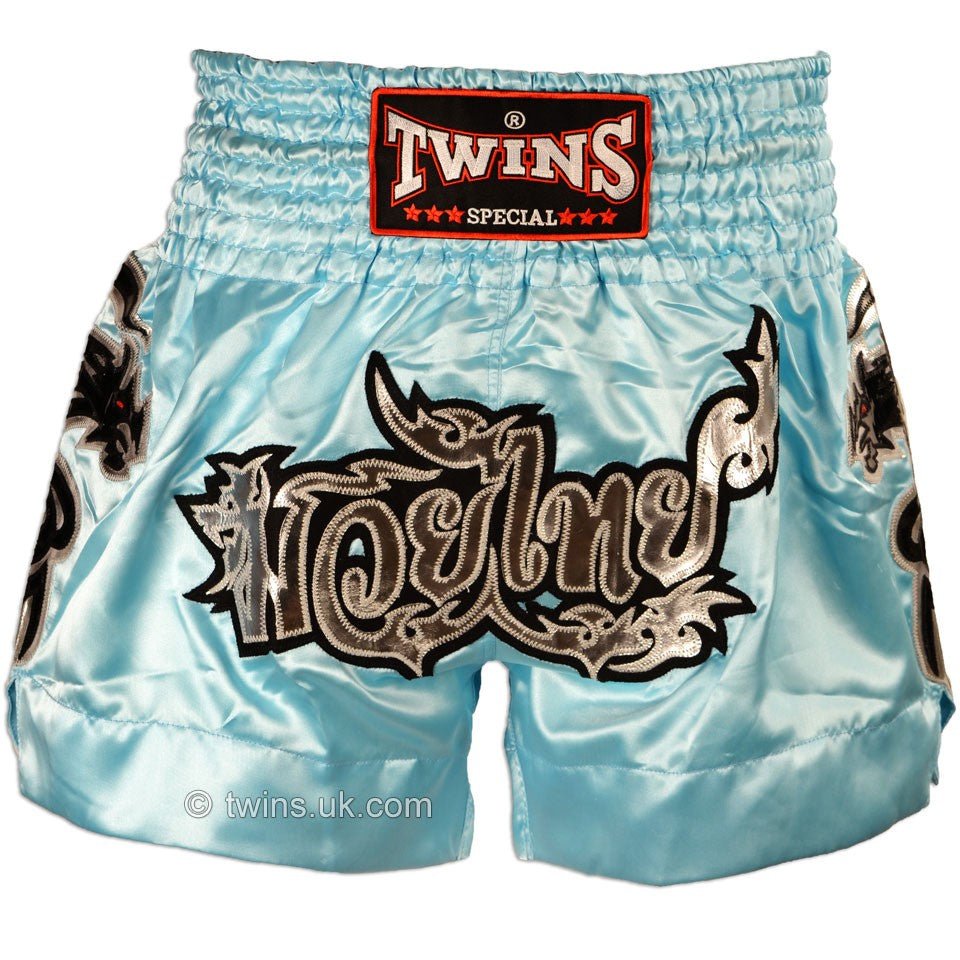 Twins TWS-867 Sky Blue Muay Thai Shorts - FightstorePro