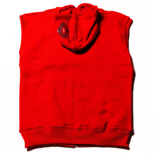 Union Boxing Sleeveless Zipped Hoodie - Red - FightstorePro