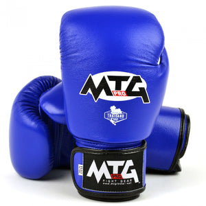 VG1 MTG Pro Blue Velcro Boxing Gloves - FightstorePro